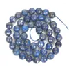 Perles à facettes en pierre naturelle Lapis Lazuli, rondes, pour la fabrication de bijoux, Bracelets, accessoires de boucles d'oreilles, 4/6/8/10/12MM