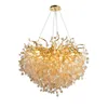 Lampes suspendues en cristal français romantique doré salon salle à manger décoration lampe projet d'hôtel personnalisé éclairage lustre