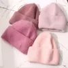 Шапочка/кольца с черепами солистость кольцо Beanieskull Caps Зима настоящие кроличьи шерные швабры для женщин модные теплые кашемирные шерстяные черепа.