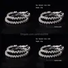 Hoop Huggie Earrings Hoop For Women Fashion Jewelry Diamond Earring Wedding Round Drop Hanging 925 Sterling Sier Big 24 Delivery 2021 Dhpmp