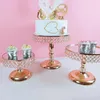 Bakeware Tools 6-9pcs/lot Cup Cake Stand con piastra supporto per matrimonio specchio acrilico set completo oro argento vestito