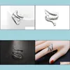 Bandringar rostfritt st￥l ring f￶r kvinnor m￤n havssp￤ckare bl￤ckfisk ￶ppet justerbar titan droppleverans 2021 smycken vipjewel dhx9m