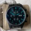 F1 Team Watch Herr Titanium Pilots Japan Quartz Movement Chronograph Black Face Digital Dial Dial Wristwatches 43mm