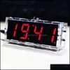 Skrivbordsklockor digital väckarklocka Diy elektronisk satsläge LED -ljus Kontrolltemperatur Datum Tid Display Stor SN för DH9ZS2973258