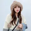 Berets Frauen Winter Warm Verdicken Plüsch Zopfmuster Bomber Hut Einfarbig Niedlichen Pompom Winddicht Schnee Ski Earflap Trapper Cap