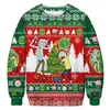 Рождественский свитер для женщин модные спечатки, женские женщины o шее смешное уродливое