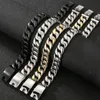 Bangle Man Armband Homme 12mm Bred i rostfritt stål Curb Chain Charm -armband Handband för män Vintage Mens smycken Tillbehör 220831