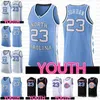 Hommes Blue North Carolina State University 23 Michael JD Youth Kids Maillot de basket-ball pour hommes NCAA Tune Squad Space 23 Maillots