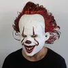 Maschera del terrore Film Stephen King's It 2 Cosplay Pennywise Clown Joker Tim Curry Mask Puntelli per feste di Halloween