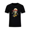 Hoodies Drew Skeleton Pirate skateboard leende ansikte tryck Kort ärm Män och kvinnoälskare Lossa rund halsfristig high street mode t-shirt