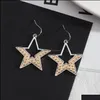 Charm Simple Star Shape Inspired Metal Frame Charms Earrings For Women Dangle Earings Boutique Christmas Gifts Tibetan Sier Gold Drop Dhikf