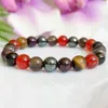 MG1540 Strand Corniola Occhio di tigre Quarzo fumé Ematite Granato Bracciale con pietre preziose Cristalli curativi Perline Yoga Mala Root Chakra