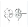 Stud S925 Sier plaqué cristal opale perle boucles d'oreilles couronne aile lettres boucles d'oreilles marque de mode bijoux pour femmes livraison directe 202 Dhzoc