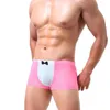 Underpants Fashion Men Boxer Ice Silk Bow U Penis Cash Maschio MANGEIERE SEXY patchwork maschile boxer cortometrie Cueca hombre