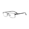 Lunettes de soleil Cadres Full Rim Alliage Cadre Lunettes Pour Homme Business Style Forme Carrée Upsale Ultra Léger Myopie Spectacles