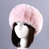 Berretti Moda Donna Berretto Cappello in pelliccia sintetica Donna Autunno Inverno Caldo Casual Comodo Stampa leopardata Corto peluche Fascia per capelli Tappo superiore vuoto