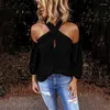 Frauen Blusen Off Schulter Bluse Blusas Tops Frauen Weißes Hemd Elegante 2022 Sommer Sexy Halter Weibliche Tees