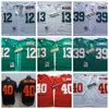 NCAA FOOBTALL 40 Pat Tillman Jersey 12 Bob Griese 13 Dan Marino 39 Larry Csonka Black Red White Green Man Vintage allemaal gestikt