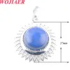 Pierre naturelle pendentif collier soleil fleur forme violet cristal pour femme bijoux taille 27mm en gros BO922