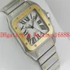 Высококачественное 100 автоматическое оборудование мужские часы с нержавеющей сталью 18K желтого золота W200728G Мужское спортивное запястье Wat295y