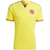 2022 Colombia Soccer Jerseys 22 23 Falcao James Cuadrado Football Shirts Fans Player Versie Yellow Home Red Away De Futbol Maillot S-2xl Men Kids Kits Uniformen