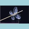 Andra evenemangsfestleveranser Clear Acylic Butterfly Bead Bamboo Cocktail Sticks Martini Picks Olive Sandwich Cake Fruit Party Favor 20 Dhohl