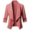 Kvinnors kostymer Fashion Plus Size Women Blazer Coat Long Sleeve Formal Jacket Cardigan Office Ms. Work Suit Business Autumn