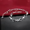 Chaînes Collier en argent sterling 925 pour femmes, chaîne en forme de cœur mignon, bijoux de corps glamour de 18 pouces, cadeau d'anniversaire