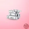 925 Silber Charm Bead für Pandora Charms Armband Kompass 2022 Abschlussbücher Charms Ciondoli DIY Feine Perlen Schmuck