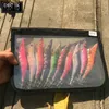 Angelhaken Garnelenköder für Tintenfischhaken Jigs 253035 Tintenfisch -Meeresbarsch 3d Augen Hartkünstliche Köderholz Luminous 10pcsbag 220830