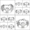 Charmarmband fahion snap armband länk armband charms metall armband för kvinnor passar tre 18 mm snaps knapp smycken droppleverans 2 dhgse