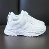 First Walkers Autumn Kids White Sneakers Platform Light Fashion Fashion Boys Girls Sport Shoes Size 2637 AllMatch Children Trainers 220830