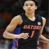 Aangepaste Florida Gators Statistieken Basketball genaaid Jersey NCAA College Elk naamnummer Omar Payne Andrew Nembhard Scottie Lewis T