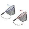 Fishing Accessories Net Soft Silicone Fish Landing Aluminium Alloy Pole EVA Handle With Elastic Strap And Carabiner Nets Tools