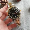 44MM 4 broches montre relogio masculino hommes montres de luxe robe designer mode cadran noir calendrier bracelet en or fermoir pliant Ma288H