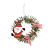 Dekoracja świąteczna Pierścień Święta kwiatowy wisiorek Święty Mikołaj Elk okrągły pvc wiszący dekoracja choinka sosna owocowa wisiorek owocowy