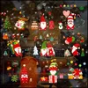 Window Stickers Cute Santa Claus Window Glass Stickers Casement Holiday Decoration Christmas Shutter Sticker Scene Arran Homeindustry Dhc9A