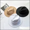 Stingy Brim Hats Felt Fedora Hats Mens Womens Hat Women Men Fedoras Bk Woman Man Jazz Panama Cap Female Male Caps Fashion Accessories Dhwis