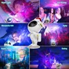 Nachtlichten Galaxy Projector Lamp Starry Sky Light voor thuis slaapkamerkamer decor astronaut decoratieve armaturen kindercadeau