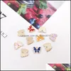 Charms Charms 120 Tropfen Öl Schmetterling Zubehör Diy Koreanischer Schmuck Legierung Kleine Anhänger Armband 61 E3 Drop Deliver Dhseller2010 Dhjk2