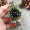 44MM 4 pines reloj relogio masculino relojes para hombre Vestido de lujo diseñador de moda Dial negro Calendario pulsera de oro Broche plegable Maestro Hombre