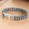 Bangle Mens Armband Enkelt och generöst silverarmband Handvävd Sixcharacter Mantra Roller Silver Rotatable Silver Chain 220831