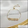 Bracelets de charme bohemia vinatge pulseira de pulseira de cor de ouro para mulheres colorf cristal mama pingente pingente wedding moda mjfashion dho6u