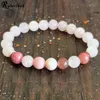 MG1605 STRAND 8 MM Pink Heart Chakra Pols Mala Dames Rose Quartz Loveer armband Opening The Heart to Love