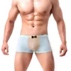 Underpants Fashion Men Boxer Ice Silk Bow U Penis Cash Maschio MANGEIERE SEXY patchwork maschile boxer cortometrie Cueca hombre