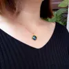 Collares pendientes espléndido cuatro estaciones 2022 Cloisonne joyería esmalte Color curvo collar cuadrado para mujer de moda