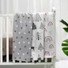 Blankets Swaddling Baby Blanket for Boys Girls Baby Blankets born Super Soft Comfy Patterned Minky with Double Layer Dotted Backing 75 x 100cm 220830