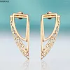 Brincos de garanhão Maikale Fashion Wing for Women Copper Gold Gold Gold Big Big Requintado Jewelry Wedding Party Gifts