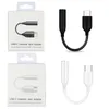 Type-C USB-C Male To 3.5mm Earphone Cables Adapter AUX Audio Female Jack USB Cable Type C for Samsung S22 Ultra S21 FE S20 S10 Note 10 20 Plus With Retail Package