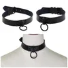 Cinturones 1 unid sexy collar gótico para mujeres gargantilla amor corazón cuero cuello redondo punk rojo negro blanco joyería de fiesta